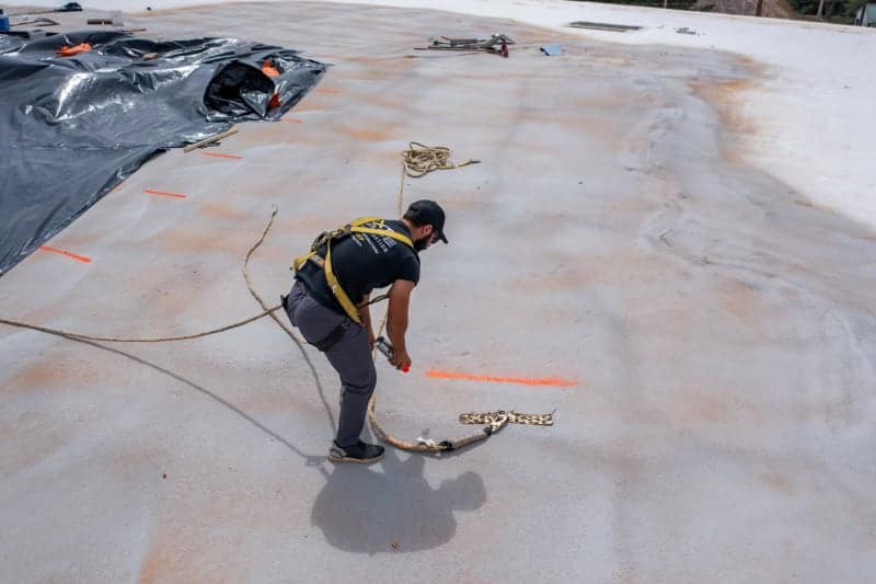Temporary commercial roof repair
