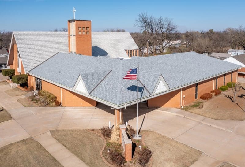 New shingle roof for church in Oklahoma