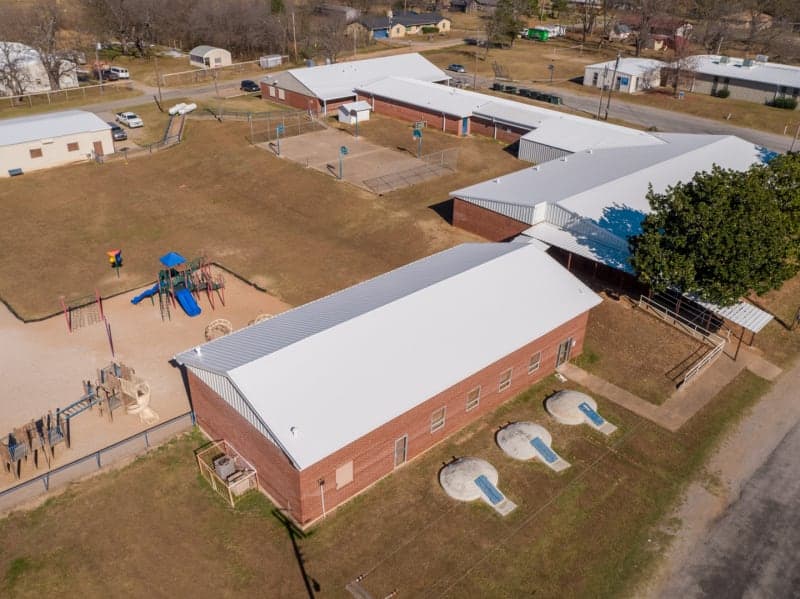 Standing seam metal roof renovation in Oklahoma