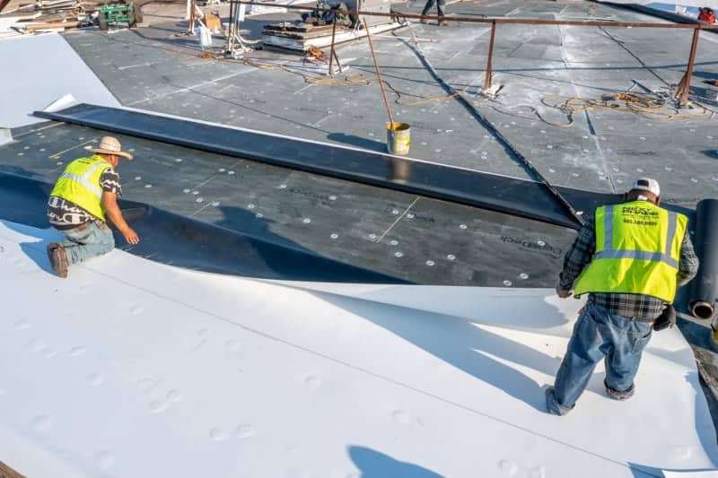 TPO roof installation in Oklahoma