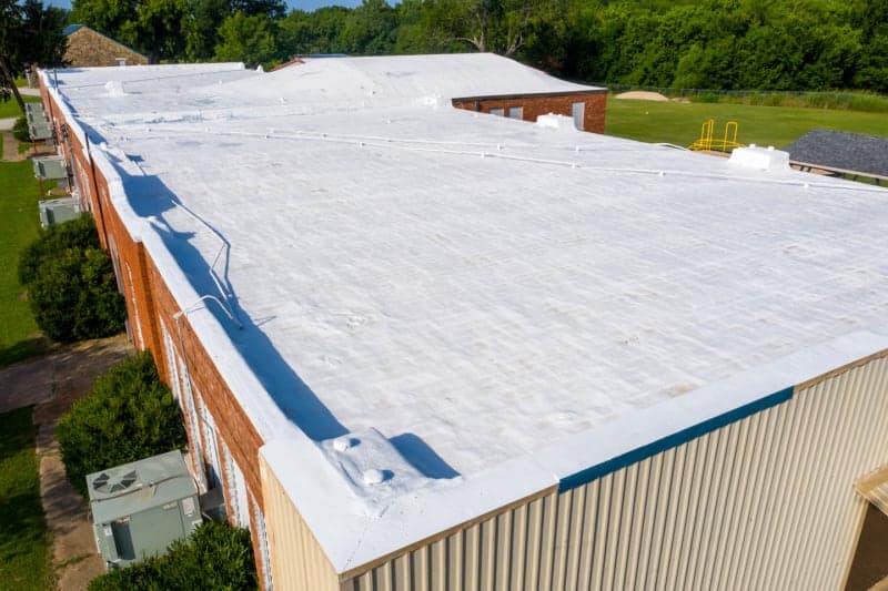 Commercial foam roof in Oklahoma
