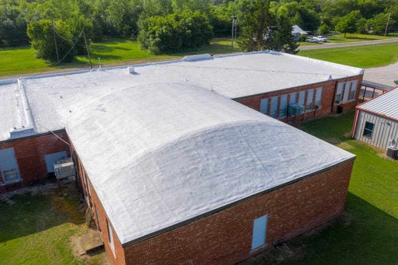 Commercial foam roof dome in Oklahoma