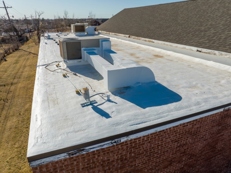 Commercial roof repair and spray foam roof installation