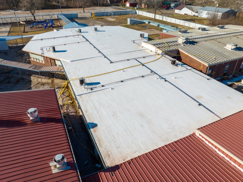 New roof installation for school in Oklahoma