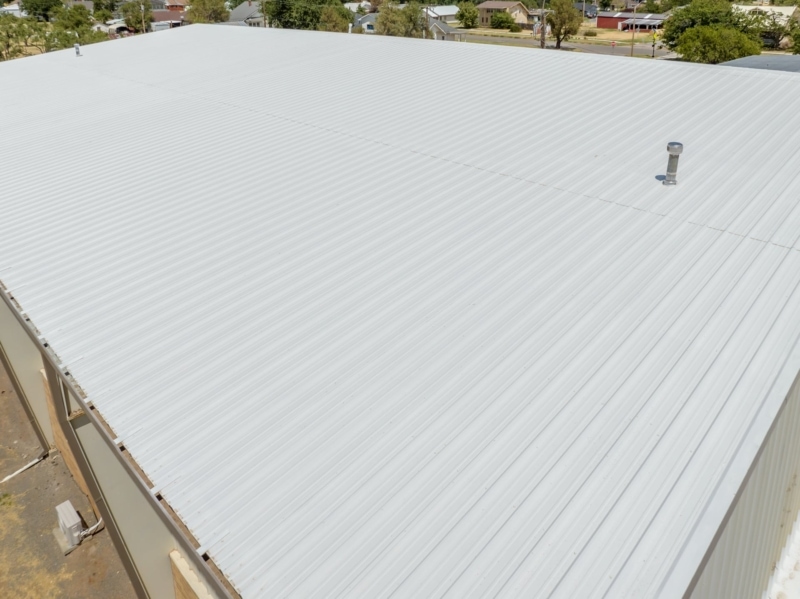 White standing seam metal roof