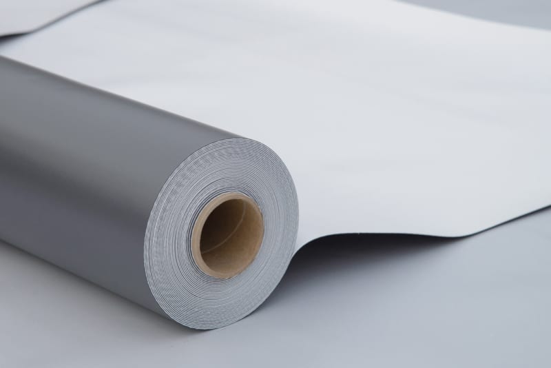 a roll of pvc roofing membranes for flat roofs
