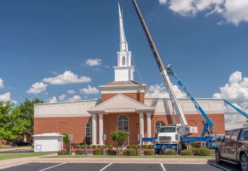 Steeple Replacement and Roof Repair