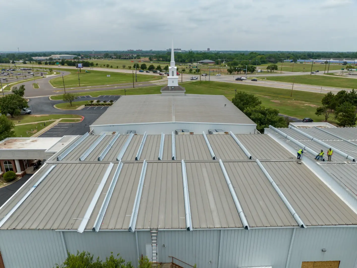CrossPointe Church panel forming DJI 0100