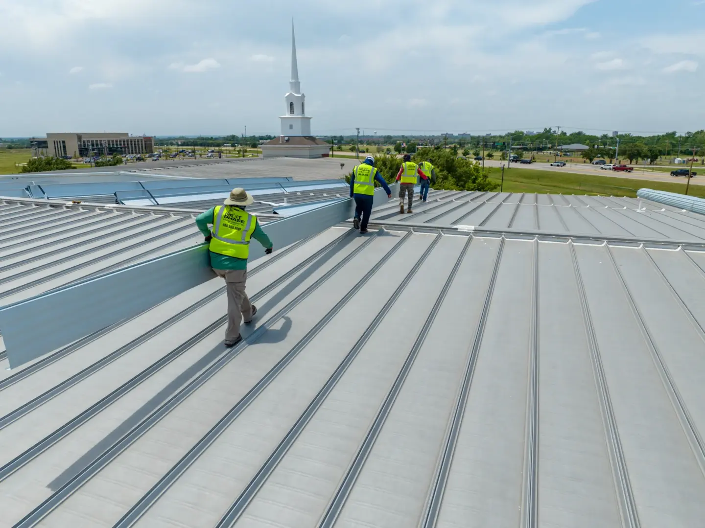 CrossPointe Church panel forming DJI 0122