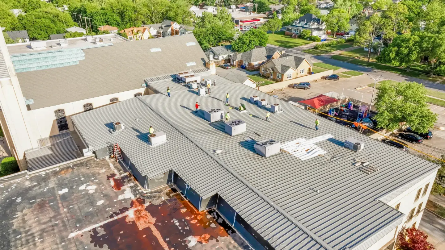 Duncan FBC crane SS rooftop SS prepping HVACs 2 giga