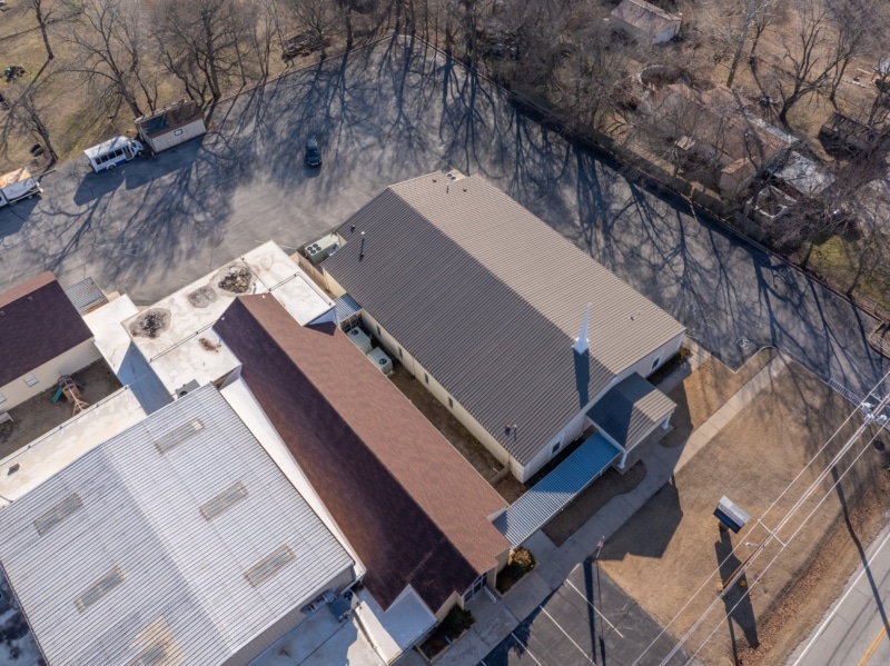 View Acres Baptist Church Roof Replacement, Guttering