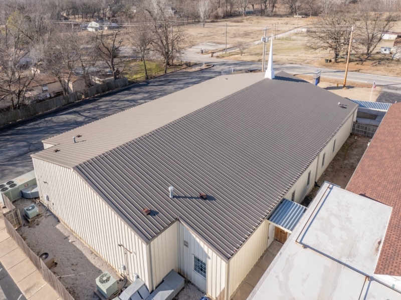 View Acres Baptist Church Roof Replacement, Guttering