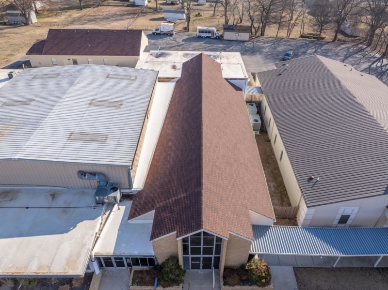 View Acres Baptist Church Roof Replacement, Guttering