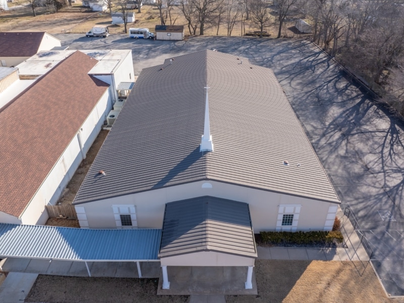 View Acres Baptist Church Roof Replacement, Guttering