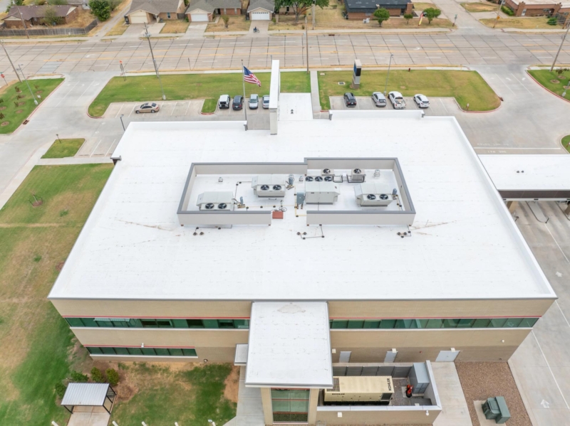 Flat Roof Replacement - Fort Sill Credit Union Headquarters