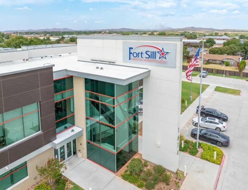 Flat Roof Replacement - Fort Sill Credit Union Headquarters