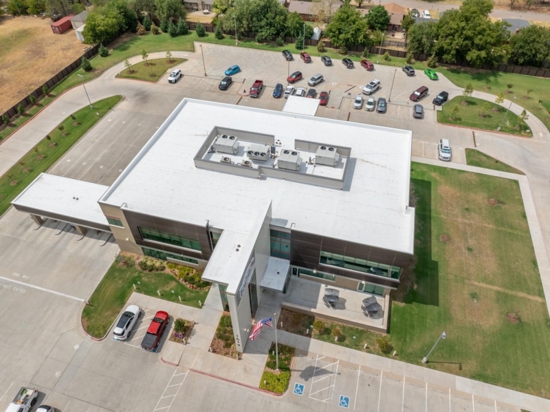 Flat Roof Replacement - Fort Sill Credit Union Headquarters