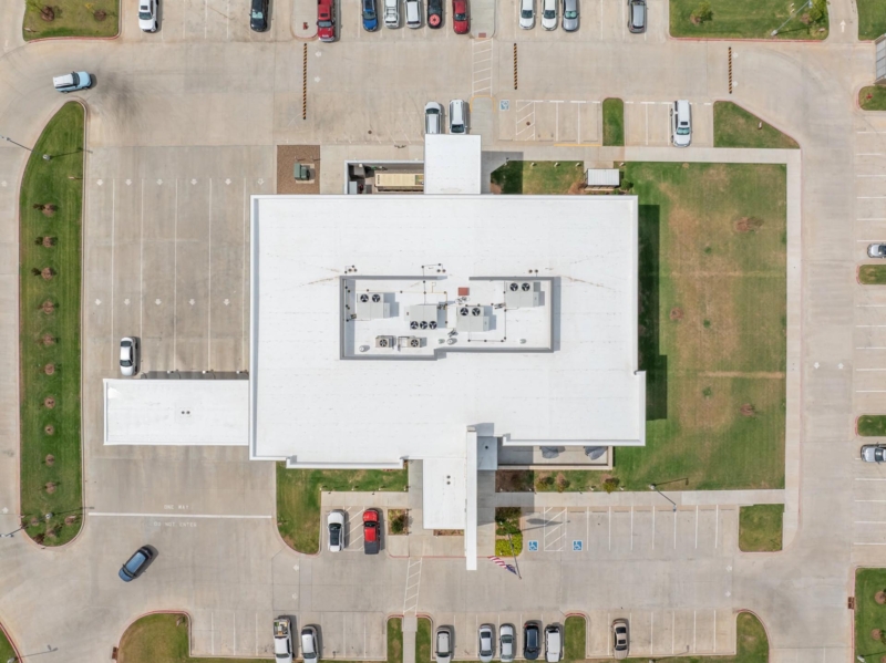 Flat Roof Replacement - Fort Sill Credit Union Headquarters