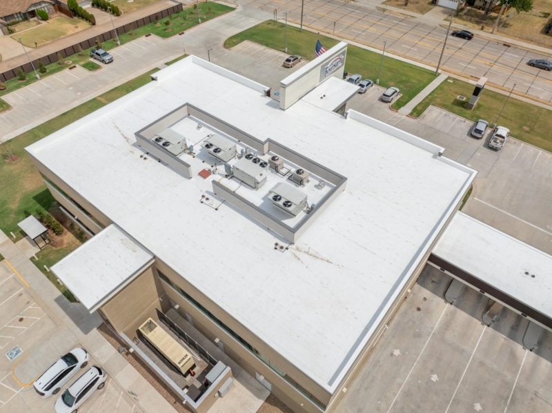 Flat Roof Replacement - Fort Sill Credit Union Headquarters