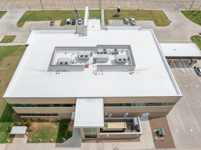 Flat Roof Replacement - Fort Sill Credit Union Headquarters