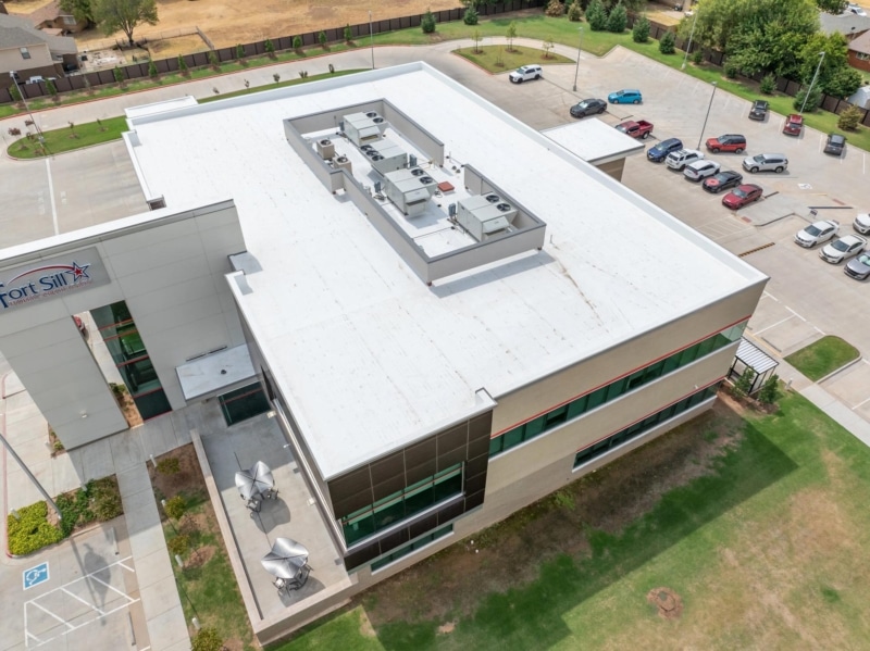 Flat Roof Replacement - Fort Sill Credit Union Headquarters