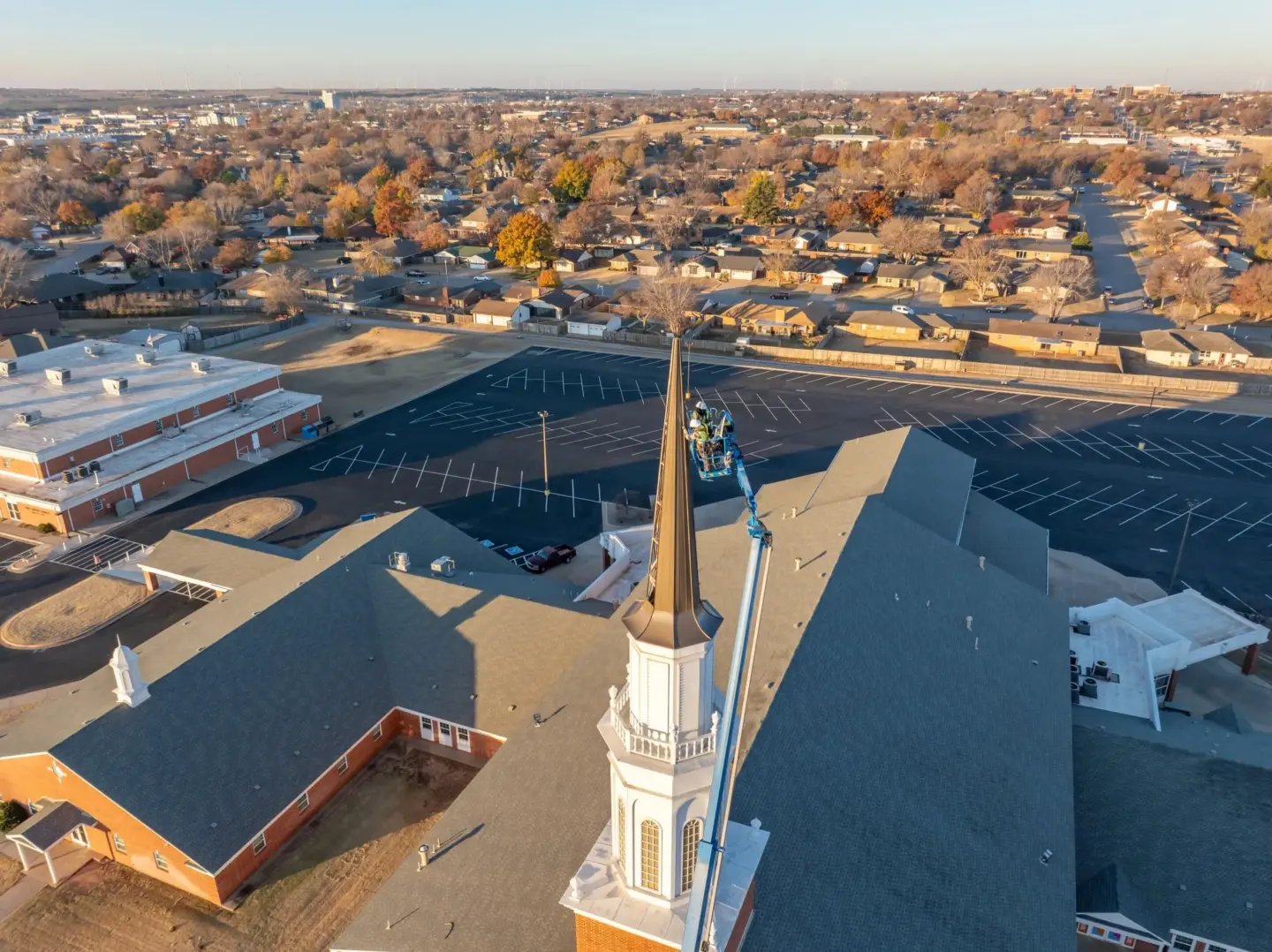 Weatherford FBC steeple sunrise 2b drone edited DJI 81003 0267 Large