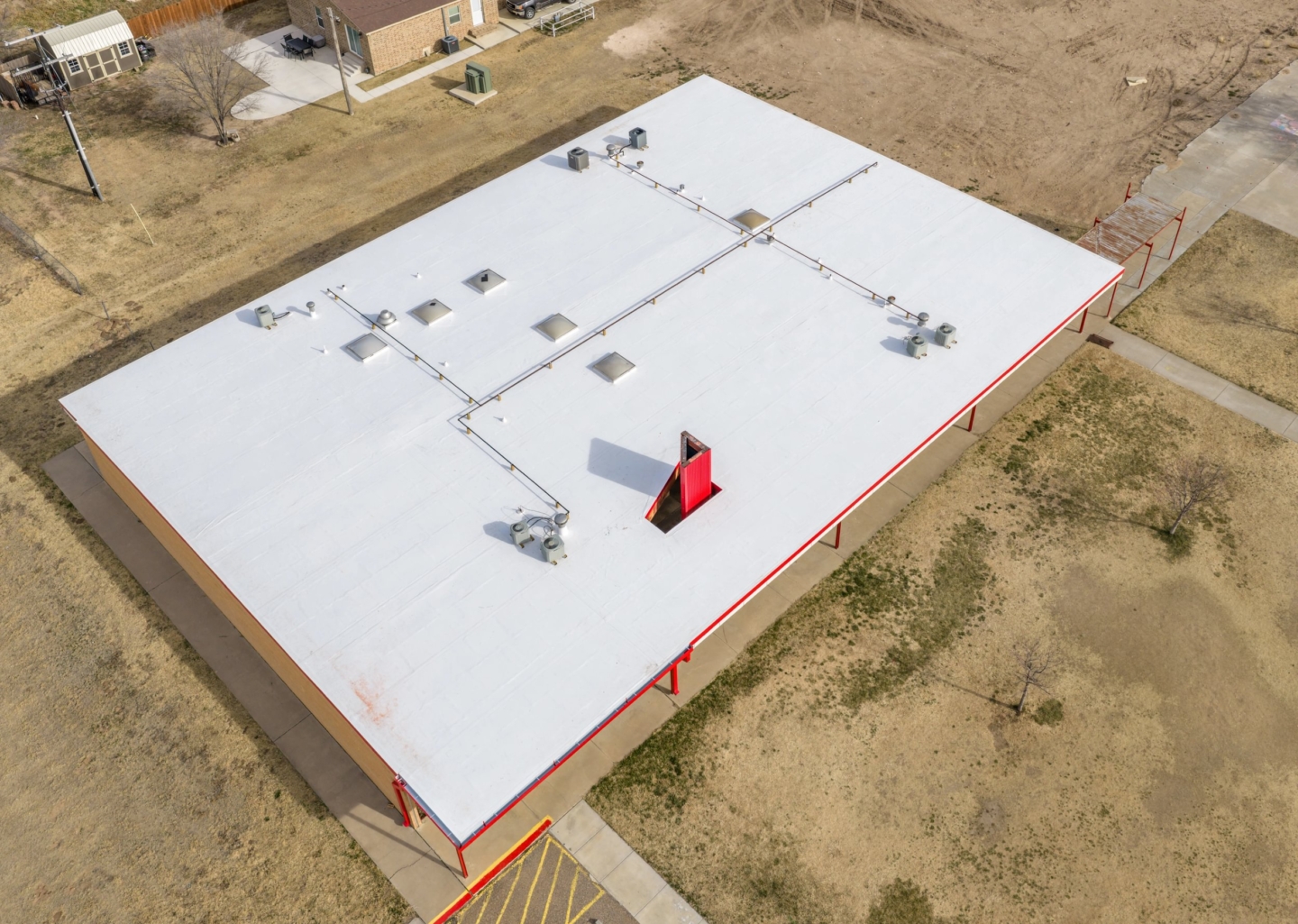 Texhoma Schools flat roof