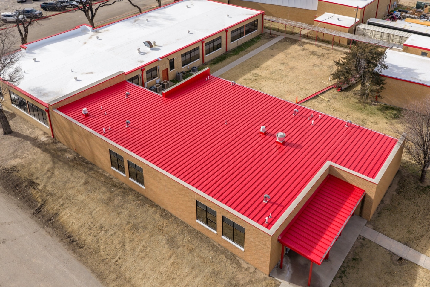 Texhoma Schools metal roof