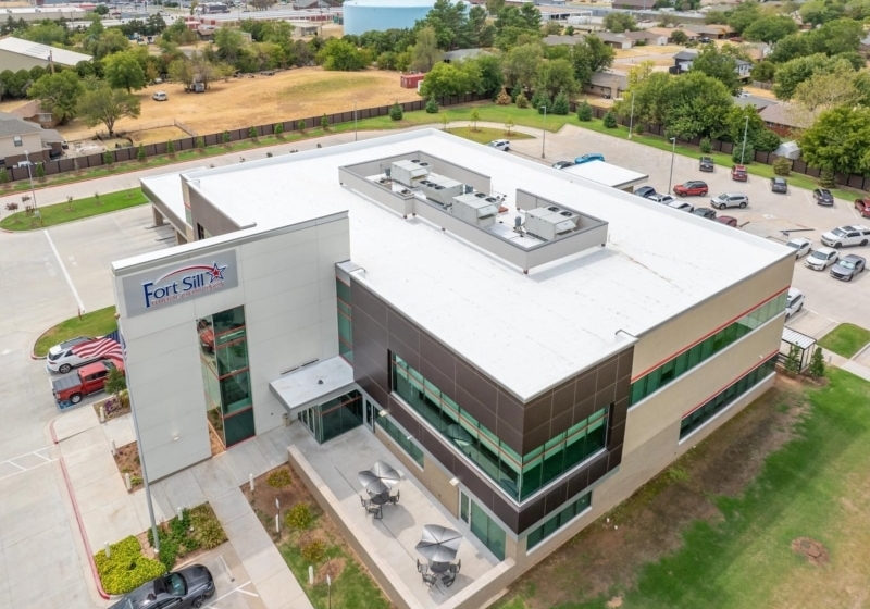 Flat Roof Replacement - Fort Sill Credit Union Headquarters